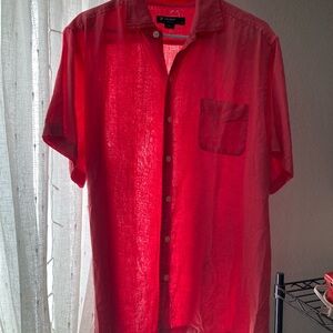 Daniel Cremieux Red Casual Button Down Shirt